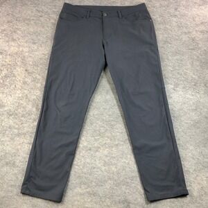 Lululemon ABC Pants Mens Size 34 Gray Slim Fit Trousers Travel Work Athletic Gym